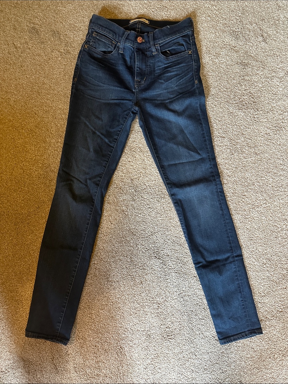 Madewell Dark Indigo RoadTripper Skinny Jeans Sz 25